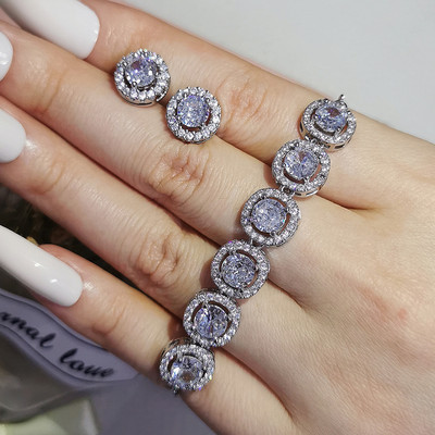 2023 m. naujas prabangus rožinio aukso sidabro spalvos atviras reguliuojamas papuošalų rinkinys moterims Vestuvių nuotakos dovana Dubajus Turkijos musulmonas J6238