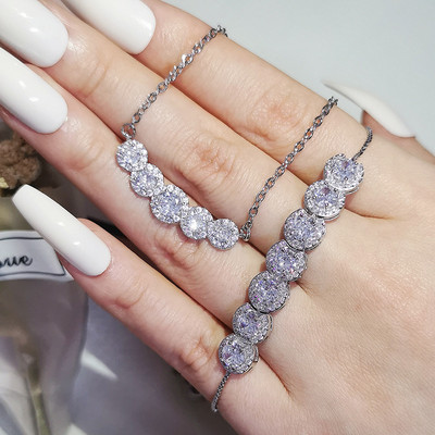 2023 m. naujas prabangus rožinio aukso sidabro spalvos atviras reguliuojamas papuošalų rinkinys moterims Vestuvių nuotakos dovana Dubajus Turkijos musulmonas J6238