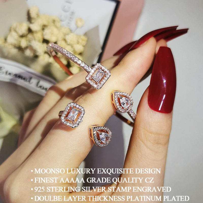 2023 m. naujas prabangus rožinio aukso sidabro spalvos atviras reguliuojamas papuošalų rinkinys moterims Vestuvių nuotakos dovana Dubajus Turkijos musulmonas J6238