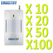 Nemokamas pristatymas Aukštos kokybės Namų įsilaužimo Apsaugos signalizacija 10/20/50/100vnt Baltas infraraudonųjų spindulių detektorius belaidė GSM signalizacija 433 MHZ