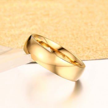 Класически брачен пръстен Vnox за мъже и жени Бижута от неръждаема стомана 6 мм и 8 мм ширина