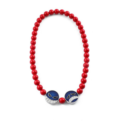 Portgas D Ace karoliai Luffy Red Beads karoliai apyrankės Cosplay kaklo aksesuarai vyrams Choker Kolye baltabarzdžių papuošalai