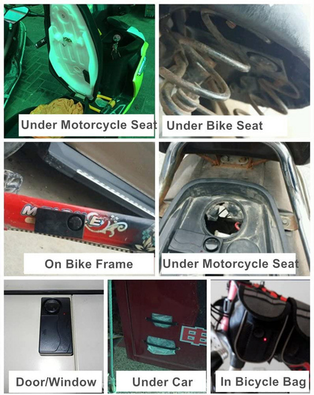 93dB Безжична аларма за велосипед Вибрационен сензор за движение Мотоциклет Сензори за сигурност на велосипеда Аларма за велосипед с дистанционно SOS Аларма Детектор