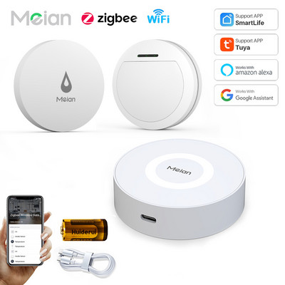 Zigbee3.0 Tuya Gateway Senzor de ușă pentru fereastră Detector de mișcare cu infraroșu prin Smart Life/Tuya APP Control Tuya Smart Alarm System Kits