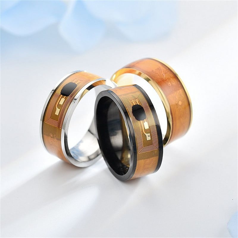 Többfunkciós NFC Ring Magic Smart Ring Vízálló intelligens viselet Android Windows Phone készülékekhez Finger Digital Ring