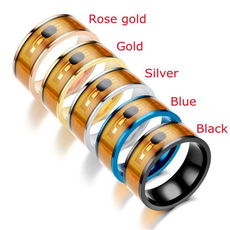 Többfunkciós NFC Ring Magic Smart Ring Vízálló intelligens viselet Android Windows Phone készülékekhez Finger Digital Ring