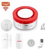 Namų apsaugos nuo įsilaužimo signalizacijos sistema belaidė blykstelėjusi blykstės sirena 433MHz WiFi House Tuya Smart Interconnected App nuotolinio valdymo pultas