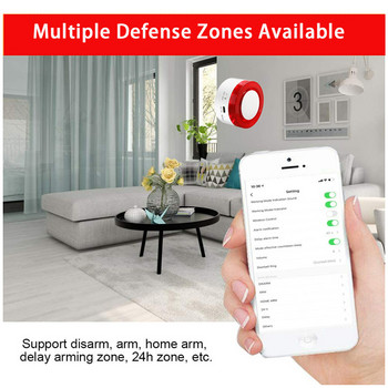 Домашна охранителна алармена система за кражба Безжична светкавична светкавична сирена 433MHz WiFi House Tuya Smart Interconnected App Дистанционно управление