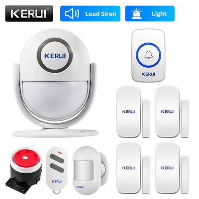 KERUI P6 125dB Bezpečnostný alarm pre domácu garáž Inteligentný detektor pohybu PIR senzor dverí/okien Bezdrôtový alarm proti vlámaniu