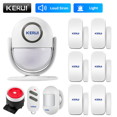 KERUI P6 125dB Bezpečnostný alarm pre domácu garáž Inteligentný detektor pohybu PIR senzor dverí/okien Bezdrôtový alarm proti vlámaniu