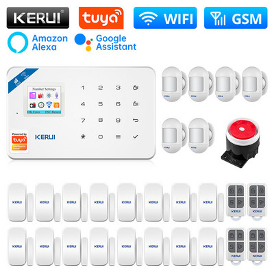 KERUI W181 alarm Smart Home Kit WIFI GSM häiresüsteem Tuya nutikas tugi Alexa liikumisanduri detektor juhtmega sireen