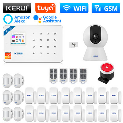 KERUI W181 alarm Smart Home Kit WIFI GSM häiresüsteem Tuya nutikas tugi Alexa liikumisanduri detektor juhtmega sireen