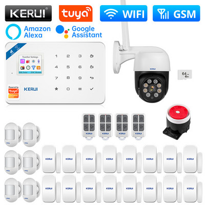 KERUI W181 alarm Smart Home Kit WIFI GSM häiresüsteem Tuya nutikas tugi Alexa liikumisanduri detektor juhtmega sireen
