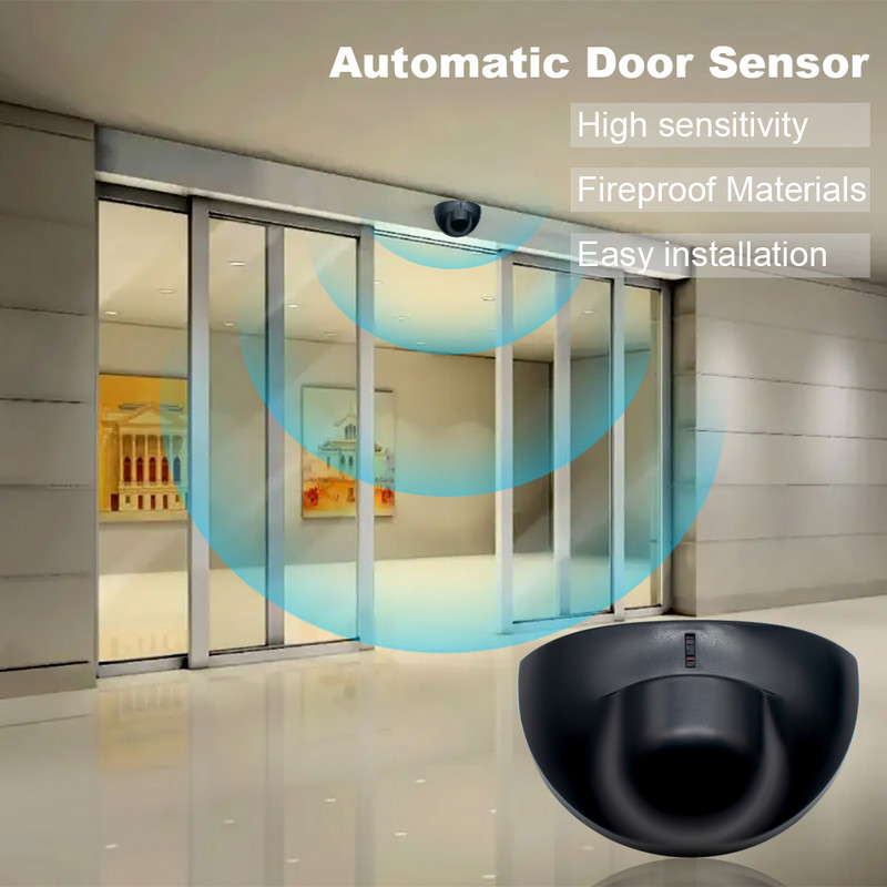 24GHz 3.5m откриване 4X2m покриване на автоматична порта врата микровълнов сензор за движение детектор плъзгаща се въртяща се врата сензор