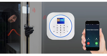Sgooway Factory Touch Keypad WIFI GSM Домашна охрана срещу крадци Безжична Tuya Алармена система Детектор за движение APP Control Fire Smoke
