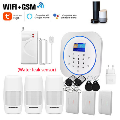 „Sgooway“ gamyklinė jutiklinė klaviatūra WIFI GSM namų apsauga, apsauga nuo įsilaužimo, belaidė „Tuya“ signalizacijos sistema, judesio aptikimo programa, valdanti gaisro dūmus