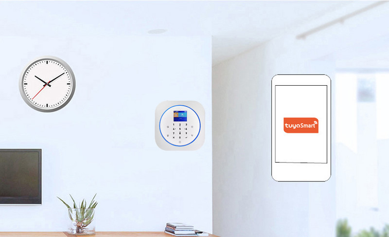 „Sgooway“ gamyklinė jutiklinė klaviatūra WIFI GSM namų apsauga, apsauga nuo įsilaužimo, belaidė „Tuya“ signalizacijos sistema, judesio aptikimo programa, valdanti gaisro dūmus