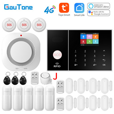 GauTone WIFI+4G GPRS Bezdrôtový systém pre domáce kancelárie, továreň, protipožiarny a proti vlámaniu, bezpečnostný alarm, aplikácia, diaľkové ovládanie