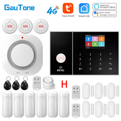 GauTone WIFI+4G GPRS belaidis namų biuro pastato gamykla, ugniai atspari ir įsilaužimo apsaugos signalizacijos sistema APP nuotolinio valdymo pultas