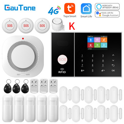 GauTone WIFI+4G GPRS belaidis namų biuro pastato gamykla, ugniai atspari ir įsilaužimo apsaugos signalizacijos sistema APP nuotolinio valdymo pultas