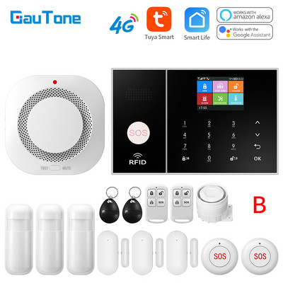 GauTone WIFI+4G GPRS belaidis namų biuro pastato gamykla, ugniai atspari ir įsilaužimo apsaugos signalizacijos sistema APP nuotolinio valdymo pultas