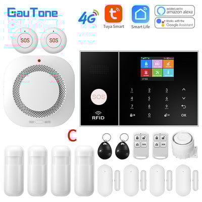 GauTone WIFI+4G GPRS belaidis namų biuro pastato gamykla, ugniai atspari ir įsilaužimo apsaugos signalizacijos sistema APP nuotolinio valdymo pultas