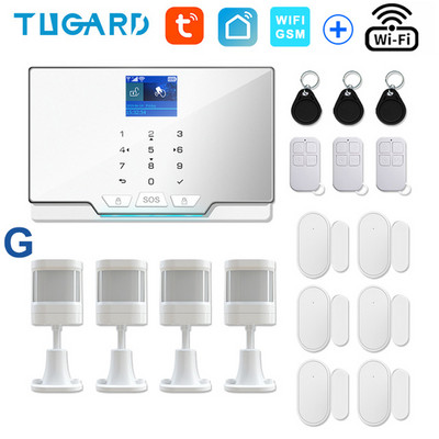 TUGARD G20 WIFI GSM namų apsaugos signalizacijos sistema „Tuya Smart“ įsilaužimo signalizacijos rinkinys su 433Mhz belaidžiu detektoriumi ir durų jutikliu