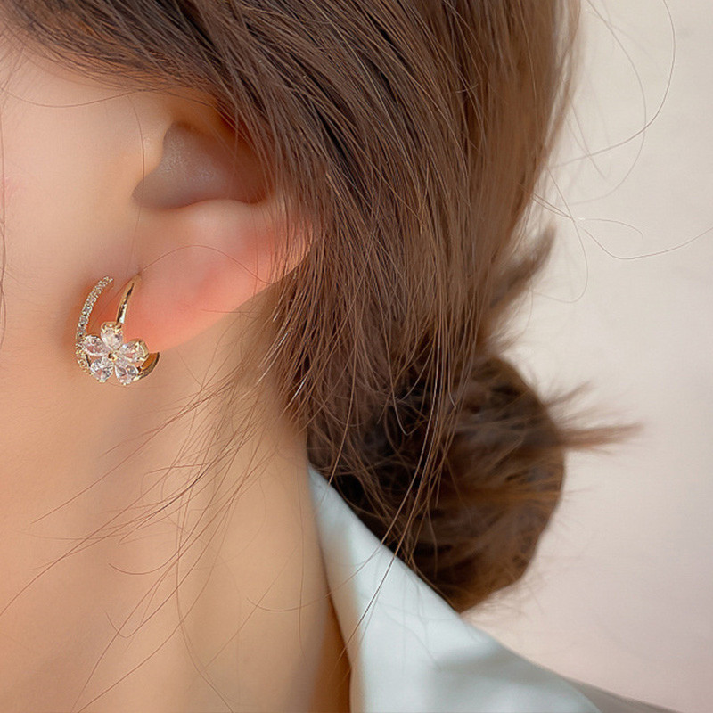 2022 m. nauji korėjietiški šviesūs prabangūs gėlių auskarai moterims, krištolo cirkonio mėnulio planetos perlų temperamento auskarai, papuošalai, dovanos