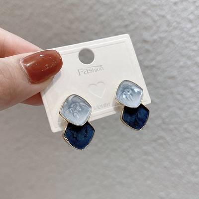 LATS Nauji Korėjos Atvykimo Metalo Madingi Švieži Mieli Saldi pilki Lapeliai Auskarai Moterims Madingi Papuošalai