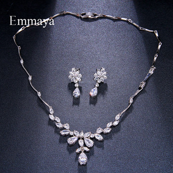 Emmaya Exquisite Pendant shiny Colorful Jewelry Clavicle Party dinner Design Cubic Zircon Pendant Колиета Комплект за дама