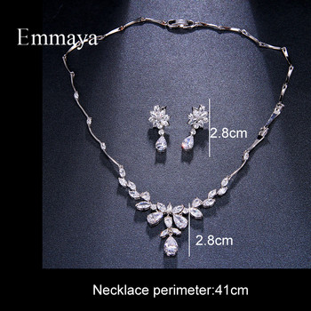 Emmaya Exquisite Pendant shiny Colorful Jewelry Clavicle Party dinner Design Cubic Zircon Pendant Колиета Комплект за дама