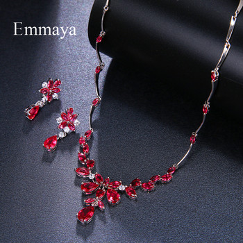 Emmaya Exquisite Pendant shiny Colorful Jewelry Clavicle Party dinner Design Cubic Zircon Pendant Колиета Комплект за дама