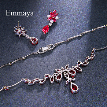 Emmaya Exquisite Pendant shiny Colorful Jewelry Clavicle Party dinner Design Cubic Zircon Pendant Колиета Комплект за дама