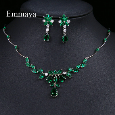 Emmaya pandantiv rafinat, strălucitor, bijuterii colorate, claviculă, petrecere, cină, design, zircon cubic, pandantiv, set de coliere pentru doamnă