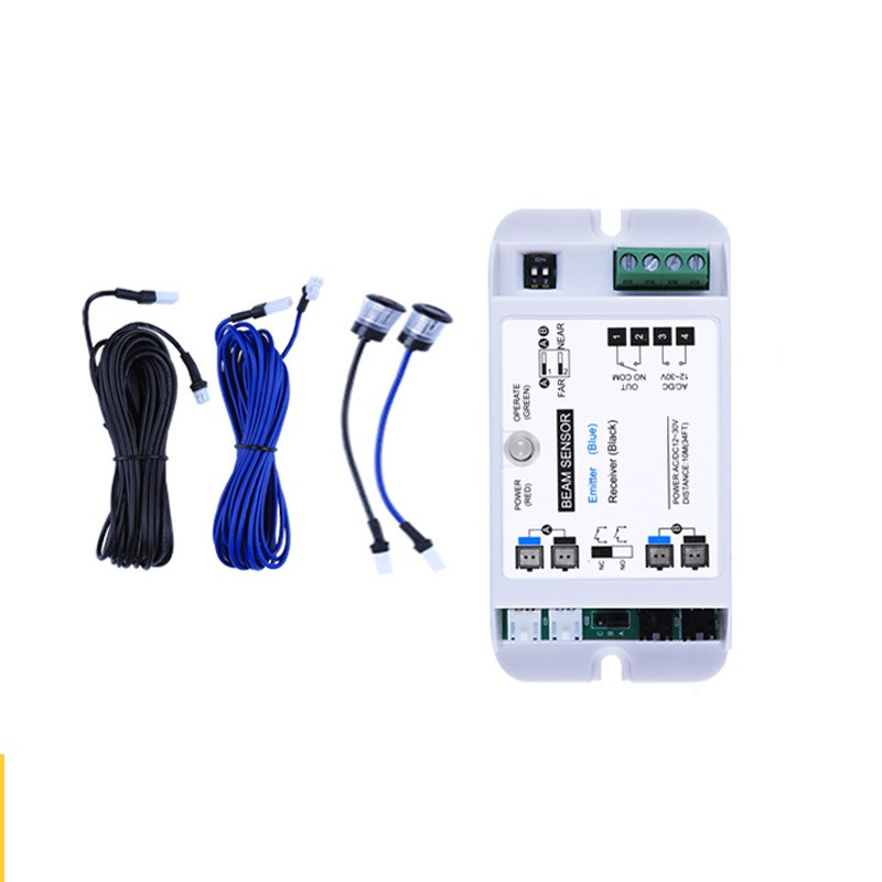 10 m vienkartinis spindulys Automatinis stumdomų durų vartų atidarytuvas saugos jutiklis spinduliuoja infraraudonųjų spindulių fotoelementus