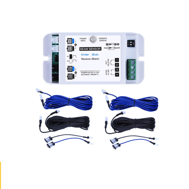 10 m vienkartinis spindulys Automatinis stumdomų durų vartų atidarytuvas saugos jutiklis spinduliuoja infraraudonųjų spindulių fotoelementus