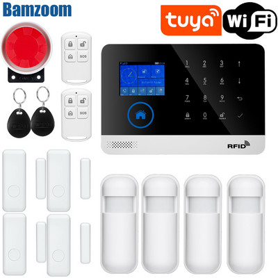 PG103 W2B GSM alarmni sustav za kućnu protuprovalnu sigurnost 433MHz WiFi GSM alarm Bežična kontrola aplikacije Tuya Smart House
