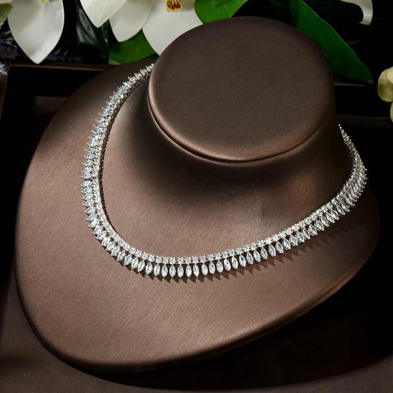 HIBRIDE 2020, nou design de frunze la modă, seturi de bijuterii pentru nuntă, colier, set de cercei, accesorii pentru produse lactate de înaltă calitate N-1484