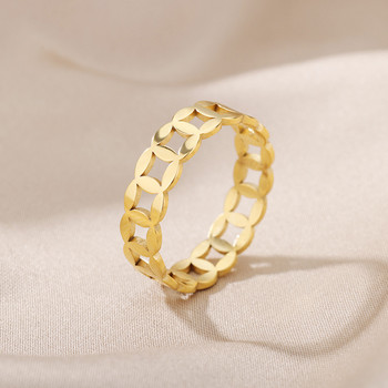 Минималистични пръстени с викингски руни за жени от неръждаема стомана с геометричен пръстен с кръст Естетичен подарък за коледни бижута bague femme