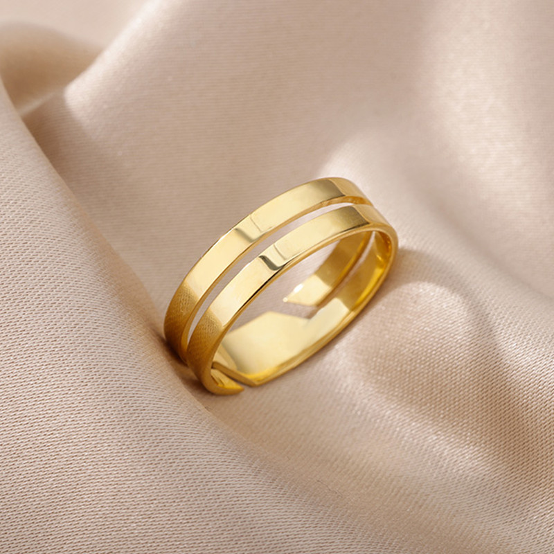 Minimalistiniai vikingų runų žiedai moterims nerūdijančio plieno geometrinis kryžiaus pirštų žiedas Estetinis kalėdinis papuošalas Dovana bague femme