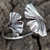 Antikvarinis suasmenintas atviras ginkmedžio lapų žiedas kalnų miško kiaulpienių žiedas moterims, priimtinas siuntas