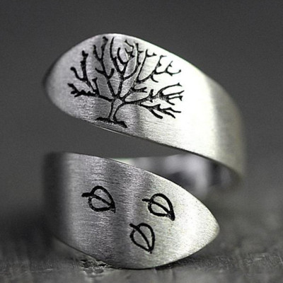 Antikvarinis suasmenintas atviras ginkmedžio lapų žiedas kalnų miško kiaulpienių žiedas moterims, priimtinas siuntas