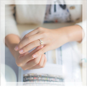 Κορεάτικο στυλ Daisy Flower Κομψά ανοιγόμενα δαχτυλίδια Γυναικεία ρυθμιζόμενα γαμήλια πάρτι Δαχτυλίδι αρραβώνων Δήλωση κοσμήματος Δώρο
