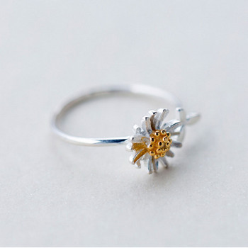 Κορεάτικο στυλ Daisy Flower Κομψά ανοιγόμενα δαχτυλίδια Γυναικεία ρυθμιζόμενα γαμήλια πάρτι Δαχτυλίδι αρραβώνων Δήλωση κοσμήματος Δώρο