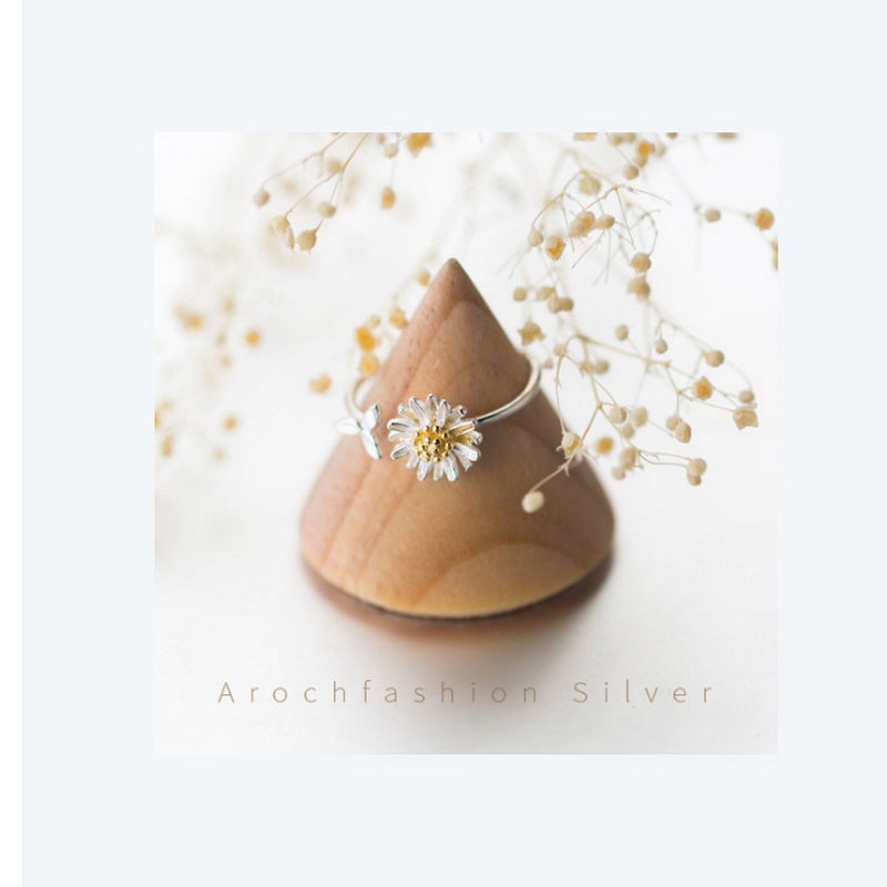 Korėjietiško stiliaus margumyno gėlė Elegantiški atidarymo žiedai moterims, reguliuojami vestuvių vakarėlis, sužadėtuvių sužadėtuvių žiedai pirštų žiedai pareiškimai, papuošalai, dovana