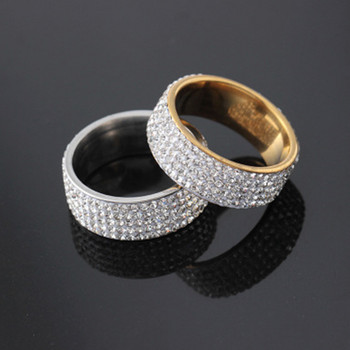 Milangirl Band 5 реда пръстен с циркон Клъстер кубичен цирконий CZ пръстени за жени Годежни сватбени фини бижута