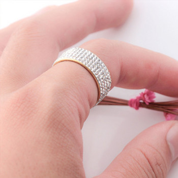 Milangirl Band 5 реда пръстен с циркон Клъстер кубичен цирконий CZ пръстени за жени Годежни сватбени фини бижута