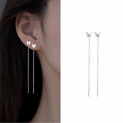 Stil simplu, cutie, lanț, ciucuri, cercei cu picătură pentru femei, cercei lungi, accesorii pentru piercing, mini bijuterii la modă pentru urechi