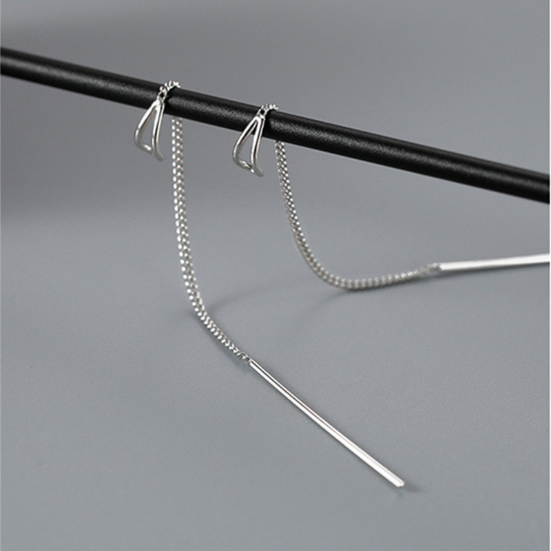 Stil simplu, cutie, lanț, ciucuri, cercei cu picătură pentru femei, cercei lungi, accesorii pentru piercing, mini bijuterii la modă pentru urechi