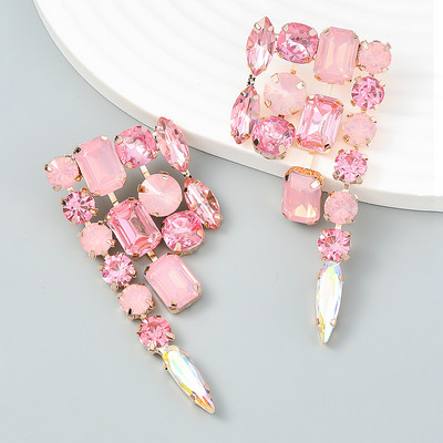 Nauji putojantys Kalnų krištoliniai kabantys auskarai moterims Vakarienės vakarėliui Vestuvių aksesuarai Mados pareiškimai Auskarai Papuošalai